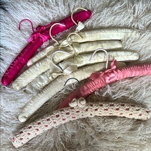 Lot of 7 Vintage Handmade Hangers